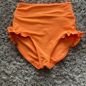 TIGER FRIDAY Orange Dance Bottoms. Filly Ribbed Briefs.  AS